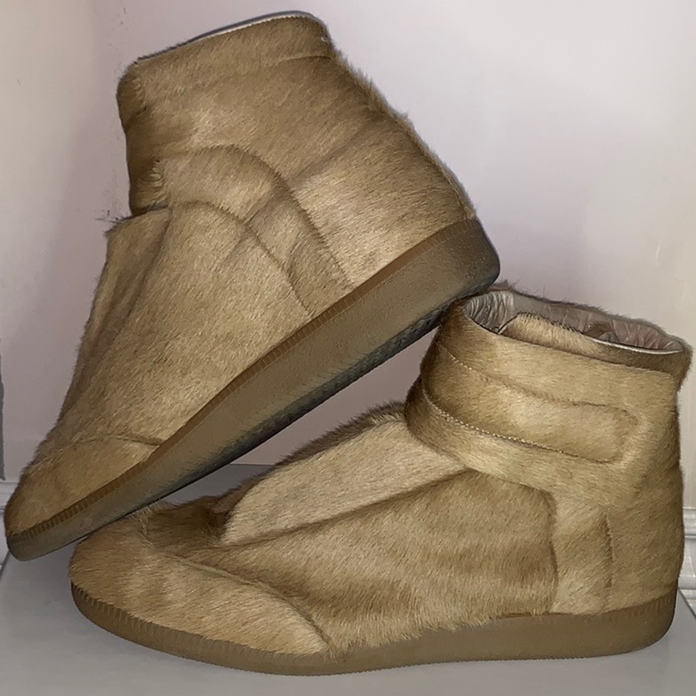 Maison Martin Margiela Pony hair Tan Hi-Top